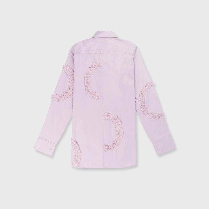 Frill Detail Long Shirt Lilac