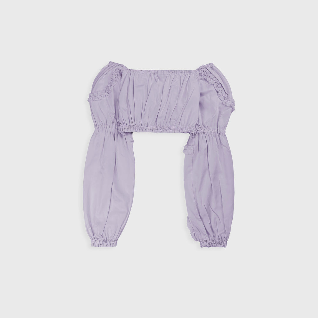 Peasant Crop Top Lilac