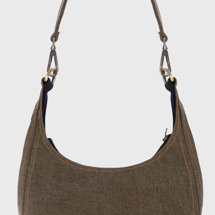 Denim Shoulder Bag Olive