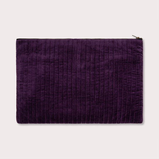 Velvet Laptop Zipper - Wine