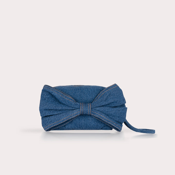Denim Bow Bag Dark blue