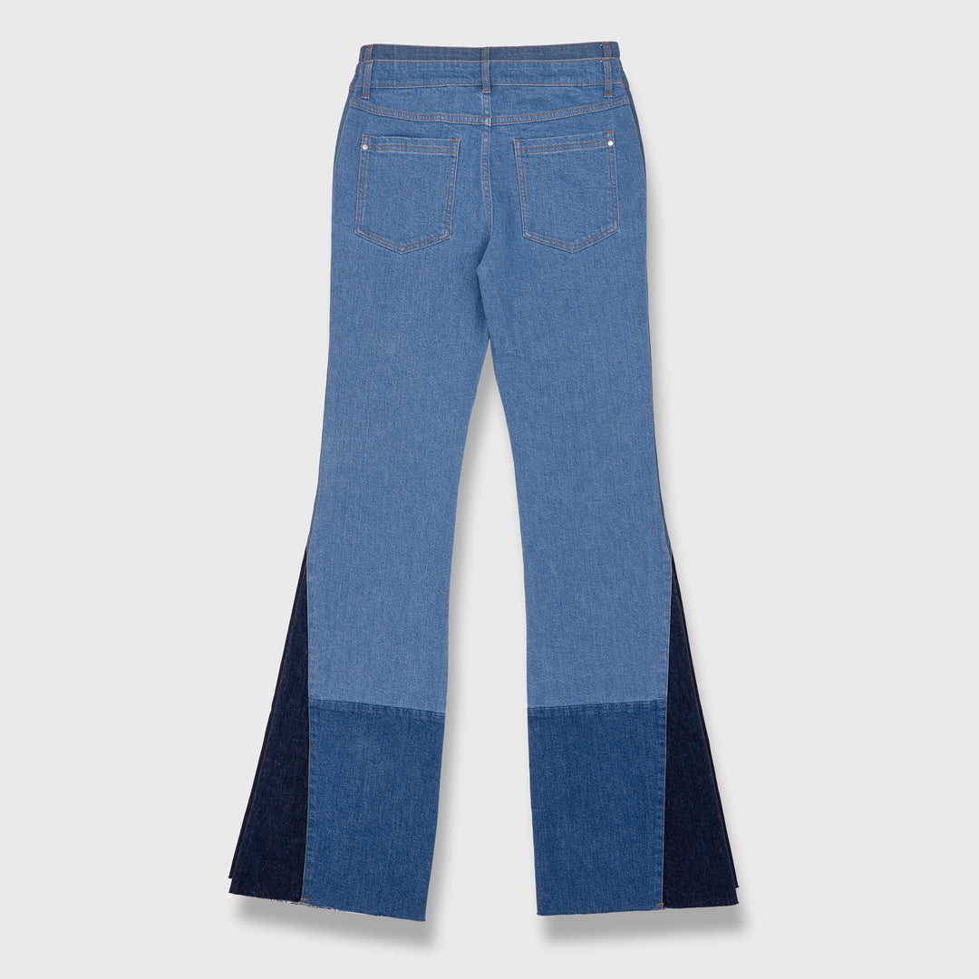 Mid rise Flare Bootcut Patchwork Denim