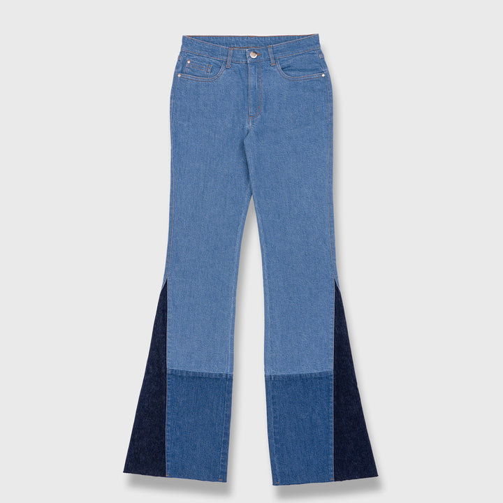 Mid rise Flare Bootcut Patchwork Denim