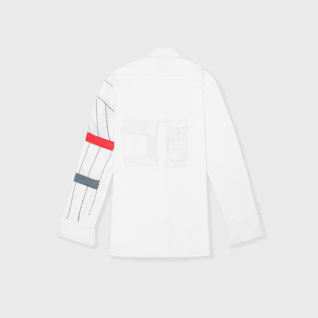 White Embriodery Mosiac  Shirt